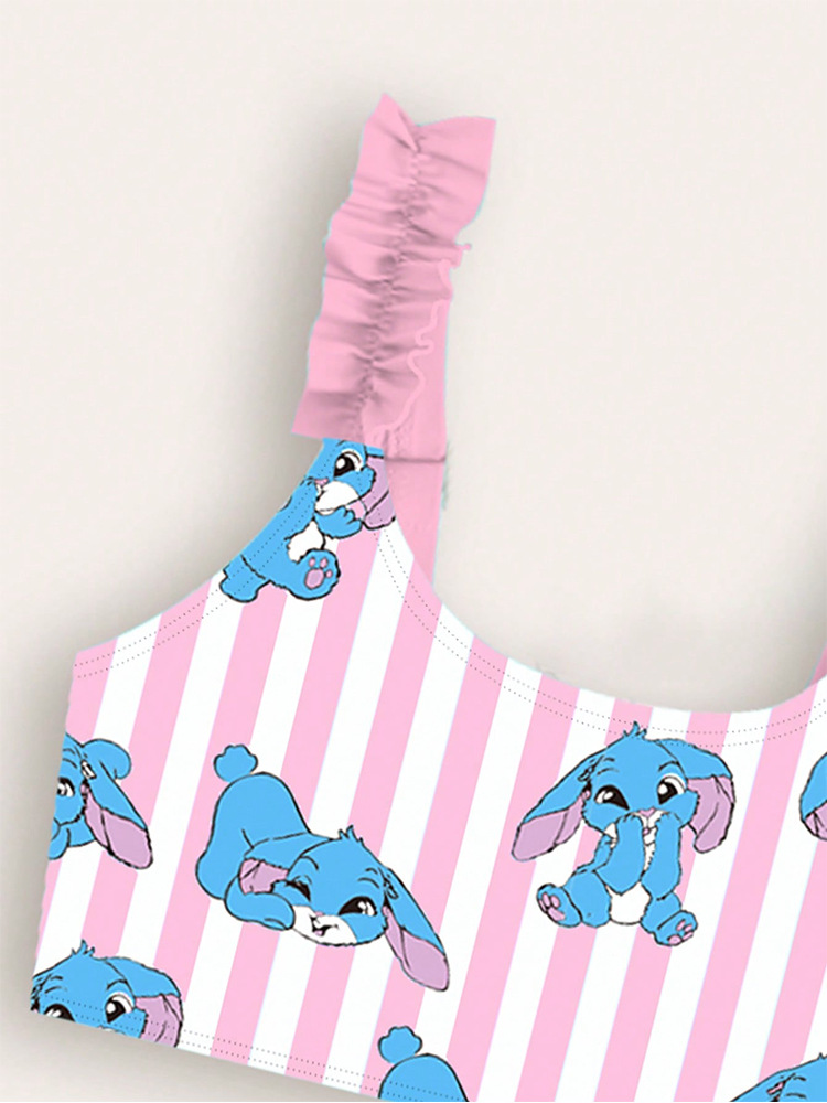 Mädchen Bikini Zweiteiler Mit Cartoon Print Für Strand Und Pool_voghion.com