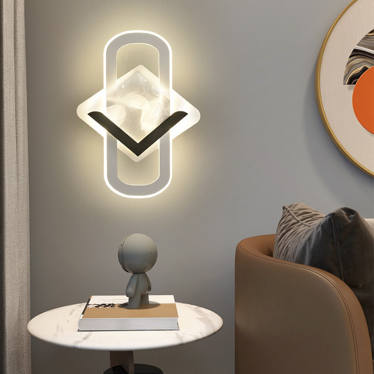 Plumas minimalistas escaleras decorativas creativas lámparas de pared de lana sala de estar led fondo nórdico moderno cabecera lámpara de cama corredor