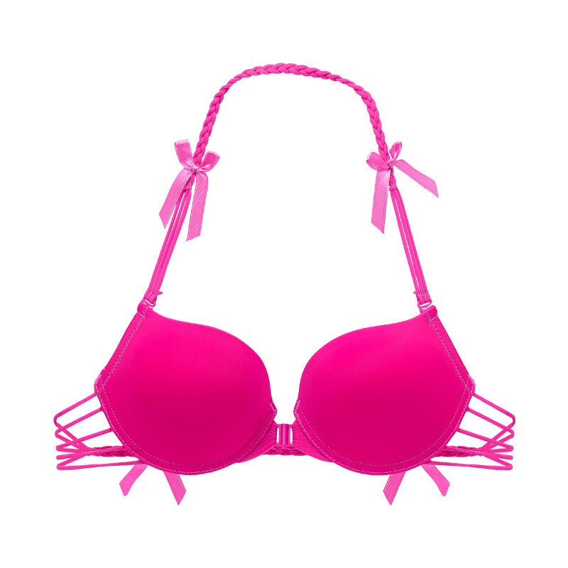 Comercio exterior ropa interior spot brillante sin marcas colgar cinturón de cuello de espalda grande sujetador de abrazadera de espalda sexy belleza de moda sujetador de chicas