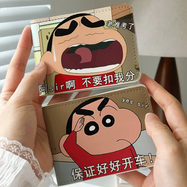 Crayon-Style Personalized Card Holder, Car Leather Case, Protective Cover, Driver's License Holder, High-Value Driver's License Cover for Women