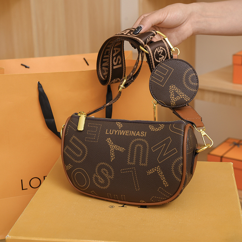 Shoulder Bag of Woman 2023 New Fashion All-match Print Large-capacity High-value Messenger Bag 2 in 1 Women's Bag_voghion.com