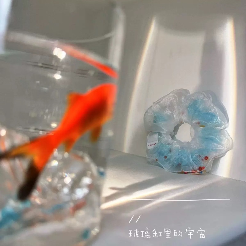光影金魚 ~ 韓系夏の雰囲気感青系ネット糸の透き通った高級感があります。|undefined