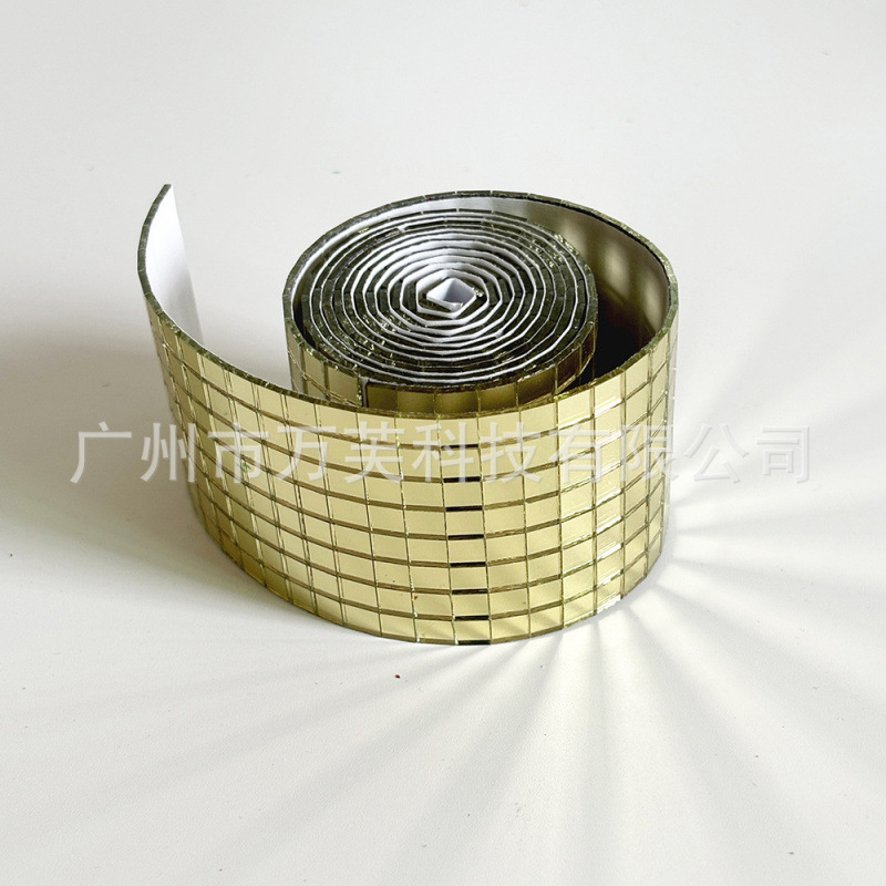 10色马赛克镜片玻璃墙贴自带背胶镜面球贴片手工DIY自粘装饰镜子|undefined