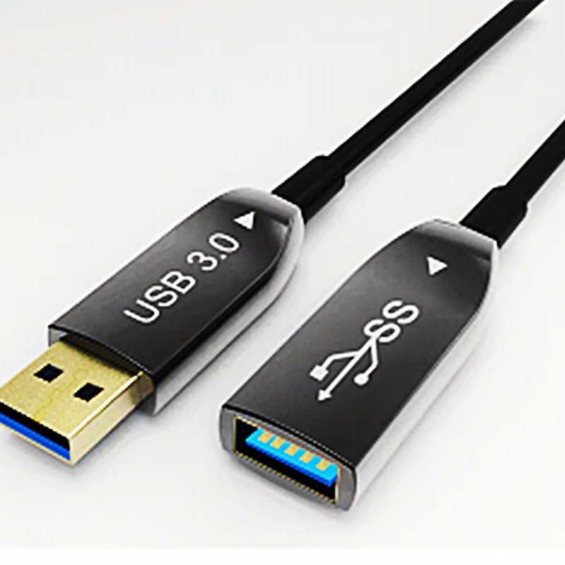 源头厂家USB3.0有源光纤延长线 USB3.0音视频延长线5米-50米