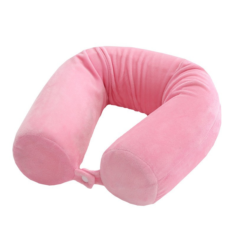 Cross-border Bendable Travel Nap Support Long Cylindrical Neck Memory Foam U-shaped Pillow_voghion.com
