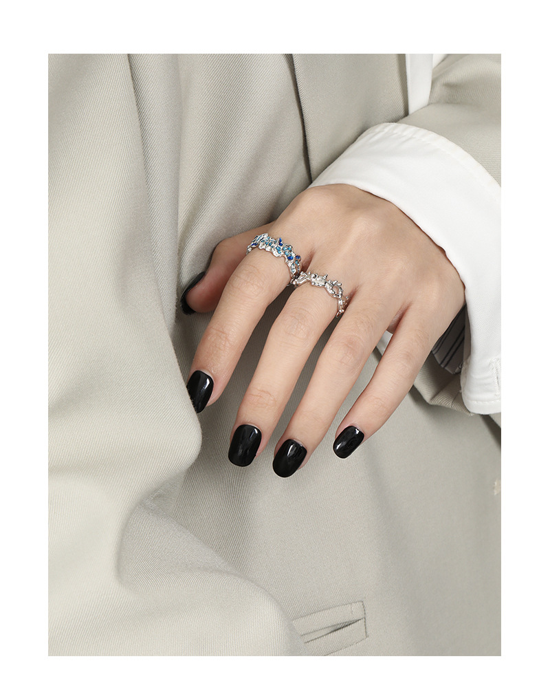 Unisex Gender 925 Sterling Silver Open Ring Geometric