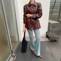 机车皮衣外套女2025春秋季高级感气质收腰显瘦中长款休闲百搭皮夹