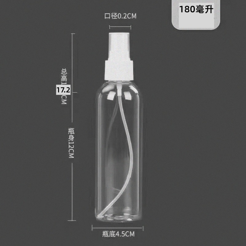 Fabricante 30ml50ml100ml botella de spray pequeña botella de spray botella de plástico transparente alcohol perfume mascota sub-botella
