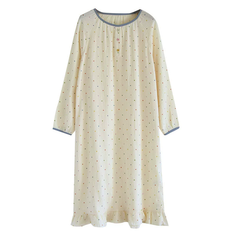 Милый длинный рукав, пижама, кардиган, летняя длинная юбка для отдыха, плюс размер