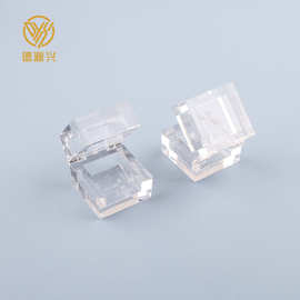 方形单色眼影盒固体香膏便携腮红高光厂家包材迷你透明水晶小冰块