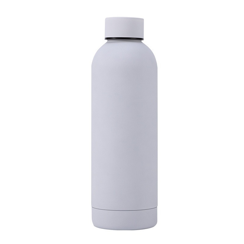 Botella de goma transfronteriza de color sólido 304 taza de aislamiento de acero inoxidable portátil al aire libre hervidor deportivo