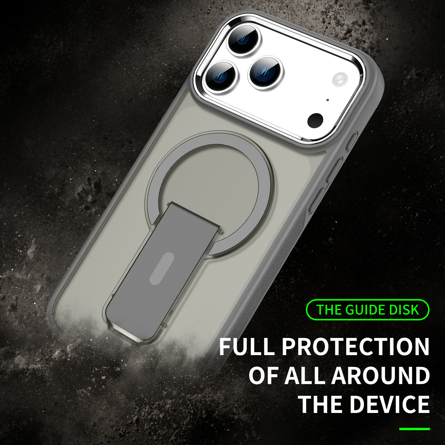Funda Magnética con Soporte para iPhone 17 y 18 Pro Max de PC, Antigolpes y Acabado Mate image 5