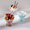 Japanese color glass cup creative dessert cup ice cup Japanese high -end ice cream cup wel milk shake cup home