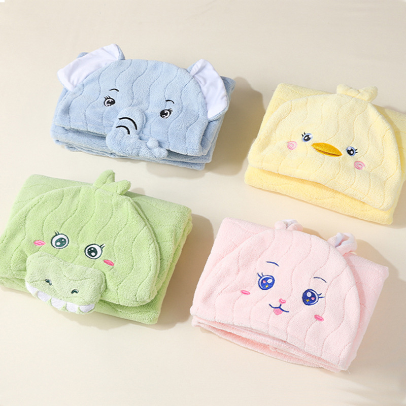 Children's bath towel boys and girls can wear newborn baby bath quick-drying absorbent cloak baby hooded bathrobe wrap towel Children's bath towel boys and girls can wear newborn baby bath quick-drying absorbent cloak baby hooded bathrobe wrap towel