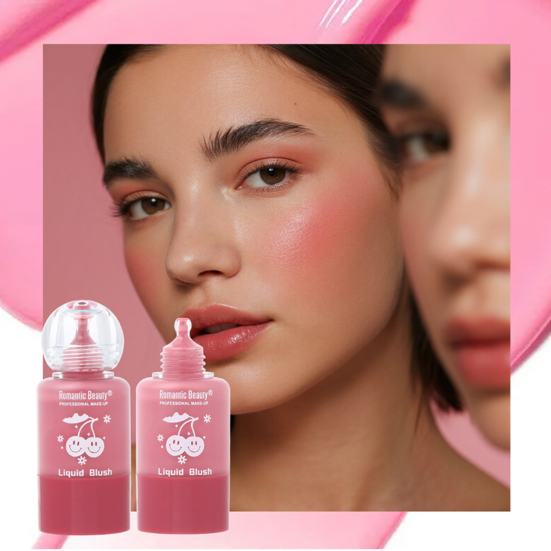 Blush líquido de agua transfronteriza burbuja blush natural coreano brillante rojas llenas maquillaje personalizado para mujeres