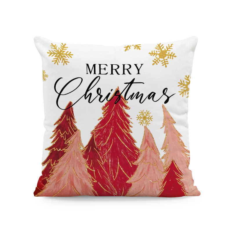 Venta caliente transfronteriza elementos de Navidad funda de almohada ambiente para el hogar sofá de decoración jardín patio festivo funda de cojín image 26