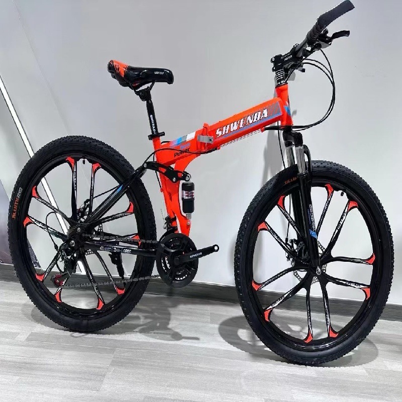 Wholesale Adult Road Bike Variable Speed 21-Speed Mountain Bike Foldableing Bicycle Disc Brake Double Shock Absorption Bicycle Scooter