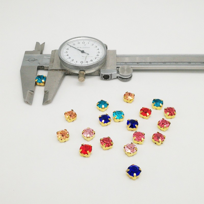 工場直販混合色 6mm8mm D タイプ爪 4 耳ガラス爪ドリル DIY ビーズ手縫いジュエリーアクセサリーに適しています|undefined