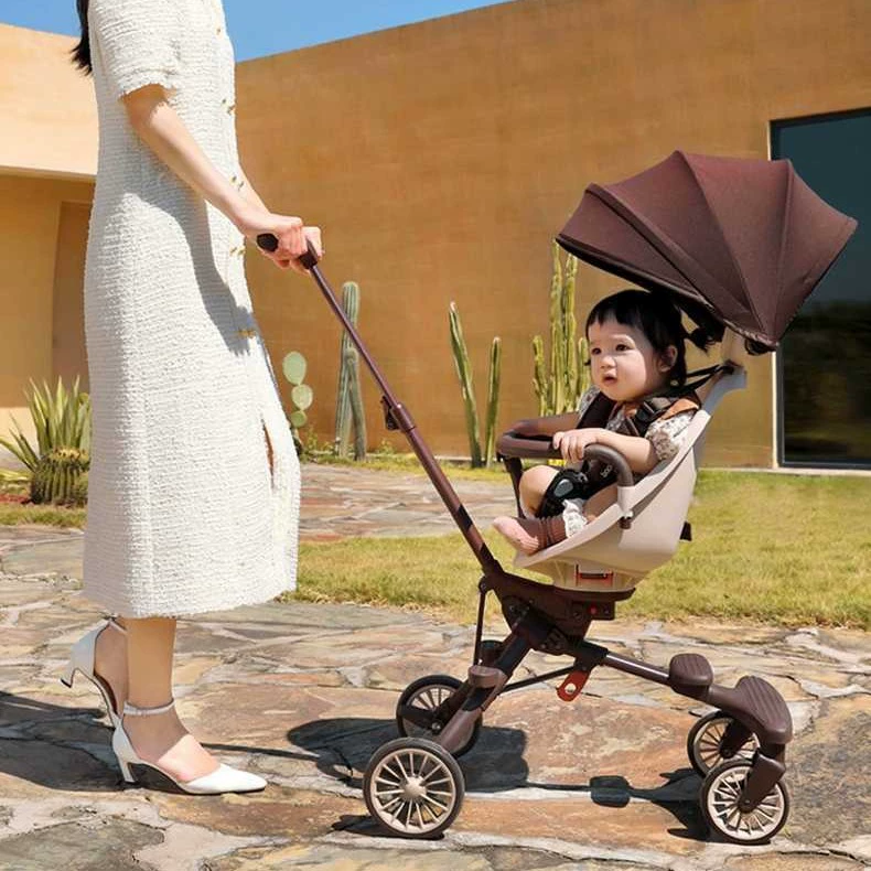 Children's foldable stroller to go out, trolley with seat, new collection