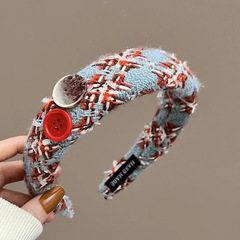 Korean new autumn winter retro Chanel-style hair accessories, fur buckle hair clips, niche high-end hair bands