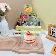 新款圆形2寸3寸蛋糕盒手提西点打包盒提拉米苏蛋糕烘焙吸塑包装