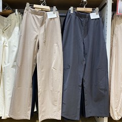日本製シングルレディースニットシルエットパンツ速乾吸汗ゆったりカジュアルシミターパンツワイドパンツ479688