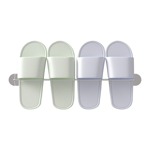 Bathroom slipper rack without punching, bathroom toilet shoe drain rack, wall hanging door storage artifact storage rack