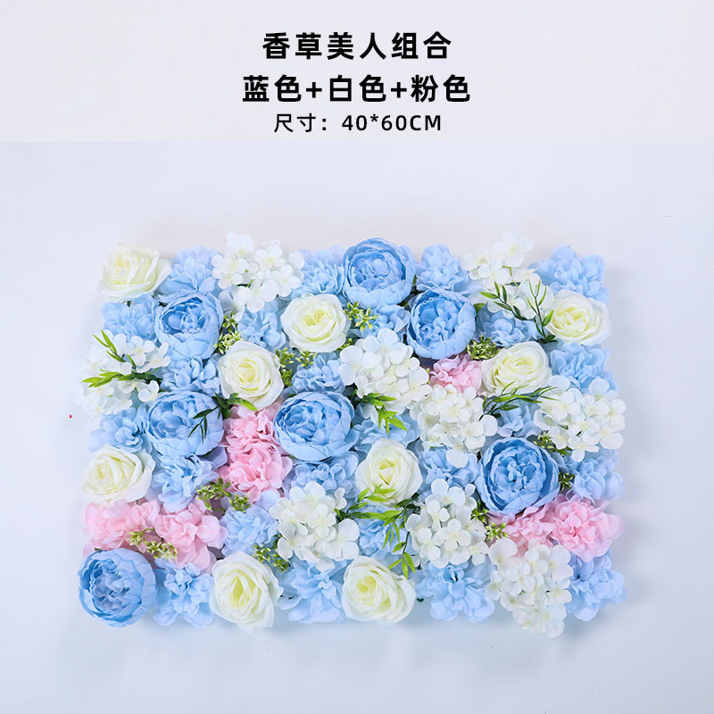 造花壁造花バラアジサイダリリ花立体背景壁窓造園結婚式結婚式装飾花列|undefined