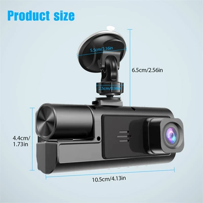 mobile phone, Driving recorder - a22-dual-lens-front-and-inside-the-car