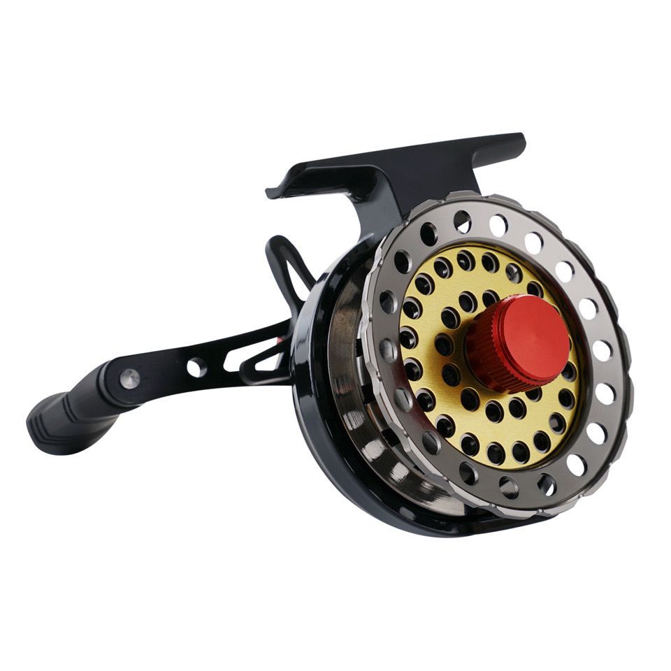 Barco de pesca todo metal micro plomo magnético caída lenta barras de barras de pesca de hielo puente de pesca frente a la válvula de rueda de pesca rueda de pesca al por mayor
