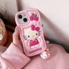 Hello kitty, apple, face blush, iphone14 pro, three dimensional cartoon silica gel phone case, 14promax