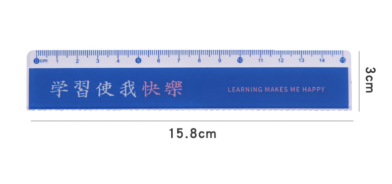 学生励志文字尺子15cm亚克力直尺逢考必过学生测量工具绘图手账尺详情2
