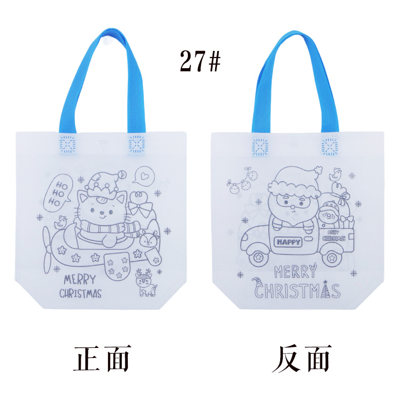 Bolsa de fiesta infantil para colorear – bolsa de regalo de tela no tejida con diseño de graffiti DIY