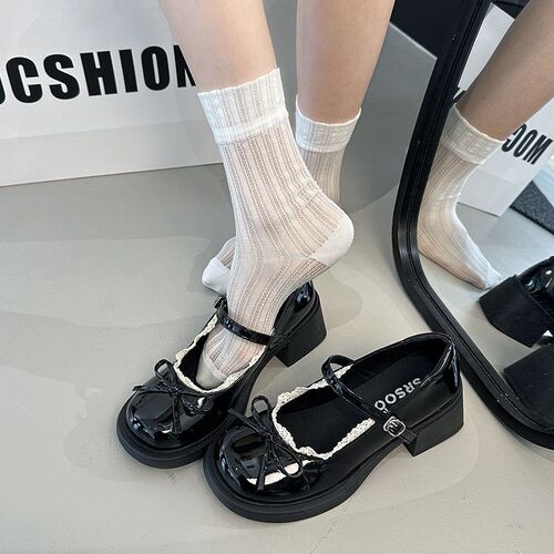 Cute Mary Jane Flat Shoes for Women - Summer New Arrival, Versatile, British Style, Round Toe with Bowknot, Go-Anywhere Pumps