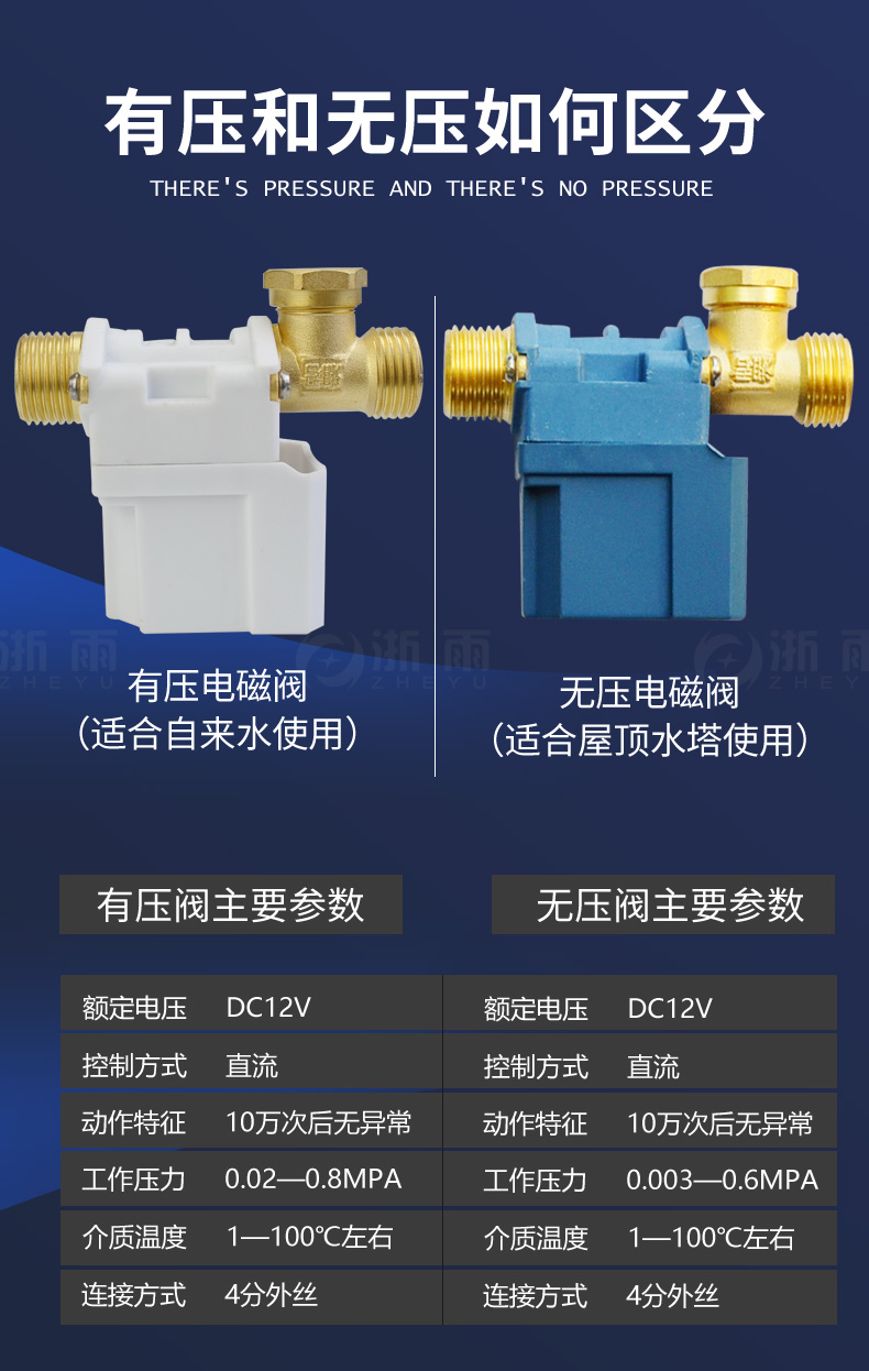 太阳能电磁进水阀自动上水阀门12V电子阀通用型热水器配件