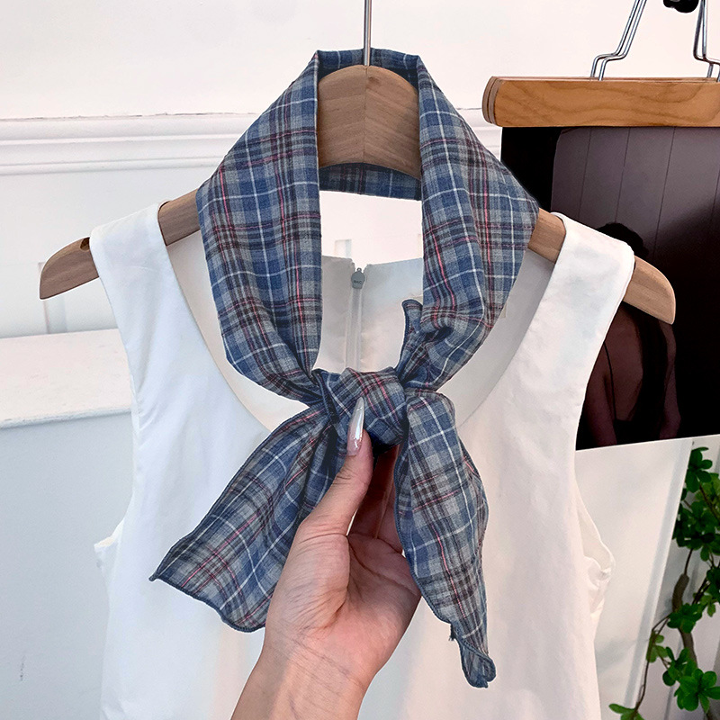 Pañuelo de seda de alta calidad, pañuelo a cuadros de arte japonés, banda para el cabello, bufanda de todo fósforo, bufanda decorativa, bufanda triangular, cortina de pedos de cintura