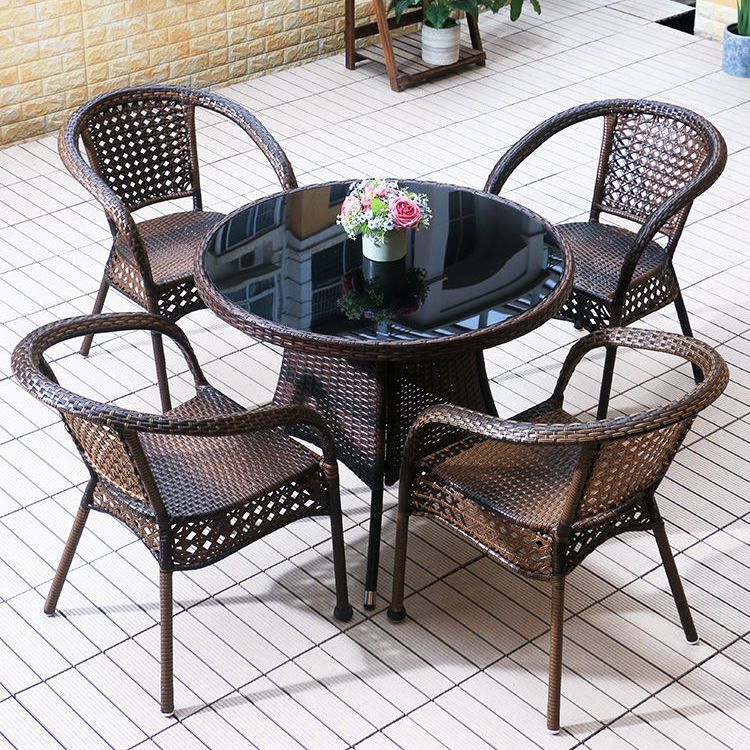 Rattan Chair Three-Piece Set, Coffee Table, Leisure Tea Table and Chairs, Courtyard Outdoor Rattan Table and Chairs, Balcony Tea Chairs Rattan Chair Three-Piece Set, Coffee Table, Leisure Tea Table and Chairs, Courtyard Outdoor Rattan Table and Chairs, Balcony Tea Chairs