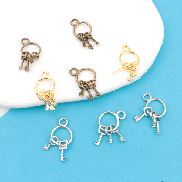 multicoloured retro small pendant for keys