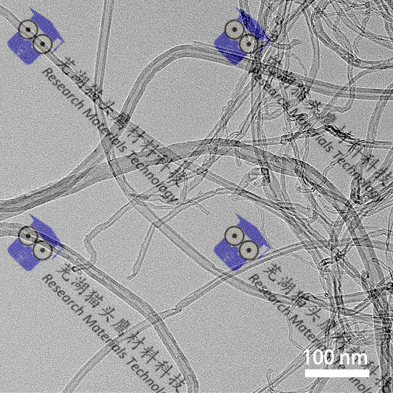 多壁碳纳米管(15-30 um长)，宽8-20 nm, 导电导热添加剂