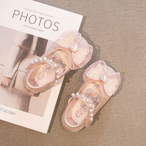 New Autumn Children's Princess Shoes for Girls, Elsa Leather Slip-on Shoes for Little Girls, Spring and Autumn Women's Shoes