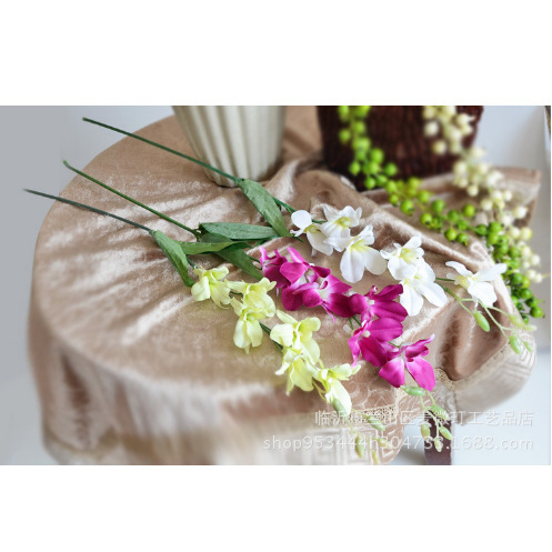 Single Spring Small Orchid, Artificial Flower, Home Decoration Flower Branch, Artificial Flower Silk Flower, Decorative Wedding Flower Arrangement Wholesale