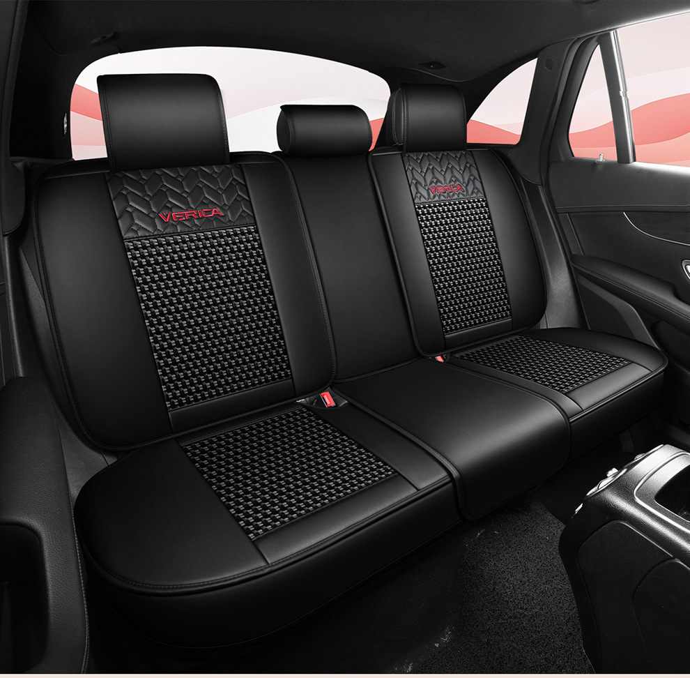 25 Years New Breathable Leather Ice Silk All-Inclusive Four-Season Universal Car Seat Cushion Seat Cover Manufacturer Wholesale Cross-Border
