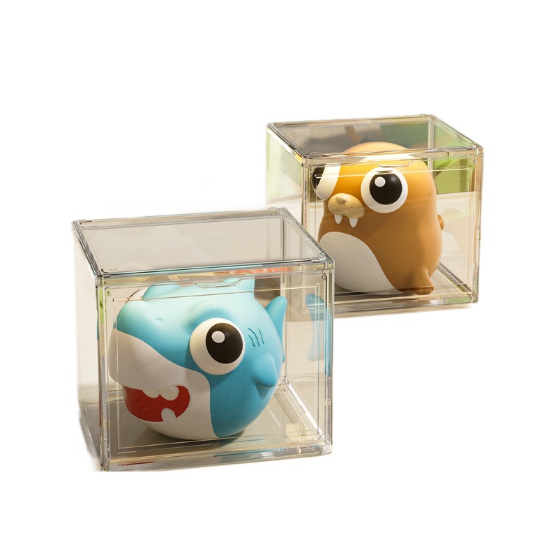 Descomprimir los ojos aplastados aplastar la música de dibujos animados para niños tiburones sellas aplastar aplastar juguetes de ventilación adornos de mesa creativos