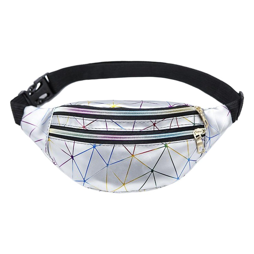 2020 New Laser Sports Multi-Layer Outdoor Fashion Sequin Waist Bag Men's Women's Diagonal Chest Bag Wholesale Urban Style