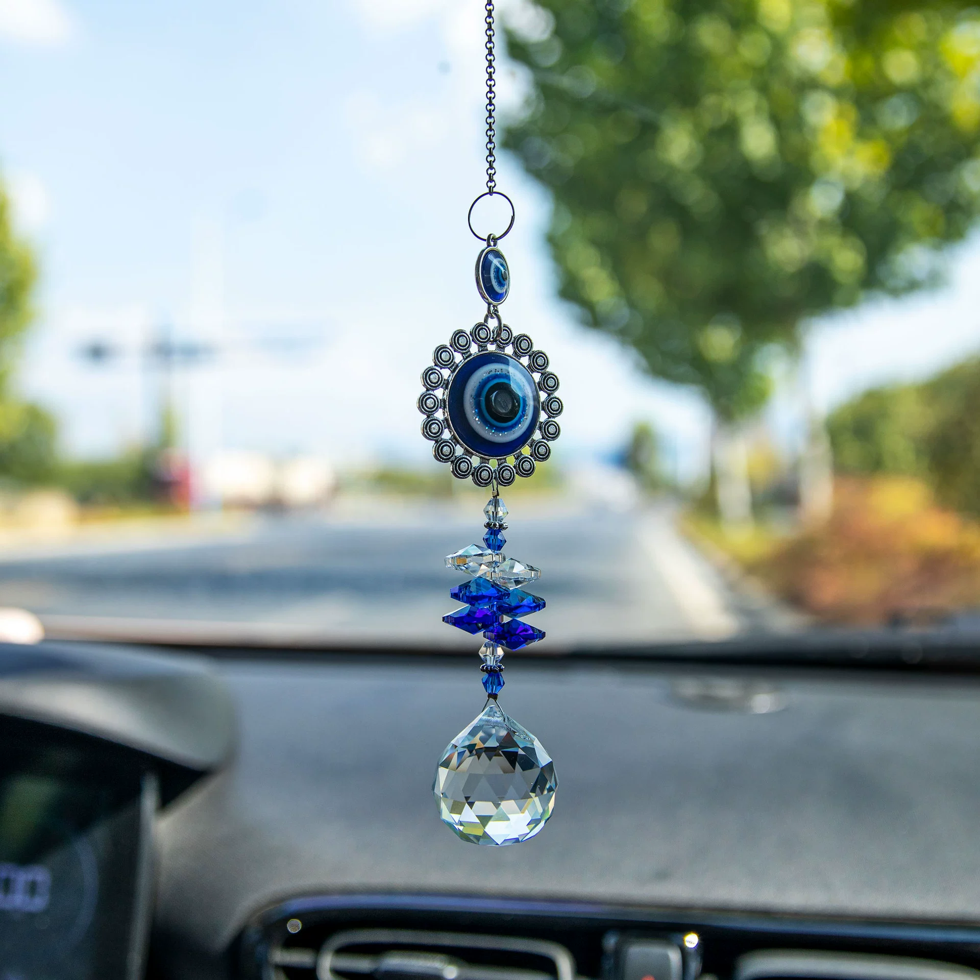 pendant Home Textiles & Decor Type Hanging Ornaments Event & Party Supplies Elegant Devil's Eye Butterfly Crystal Crystal Pendant Artificial Decorations