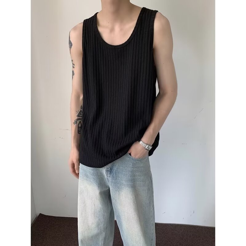 Camiseta sin Mangas Deportiva para Hombre Algodón Secado rápido, Transpirable, Elástico para Deportes image 8