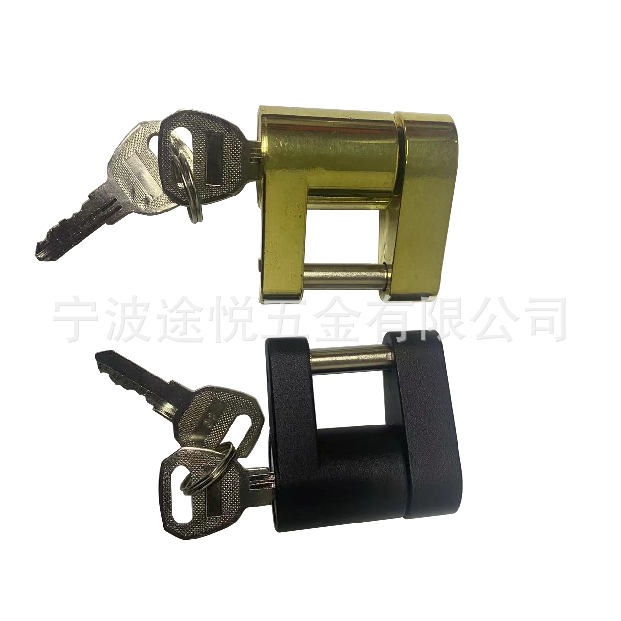 Factory supply small trailer lock/brass/trailer coupler lock RV lock trailer lock black