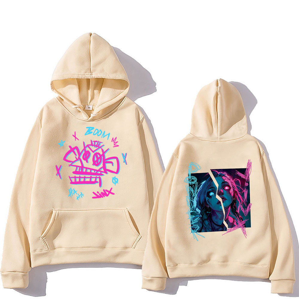 Arcane Jinx Graffiti Hoodie Retro Men/women Hoodies Harajuku