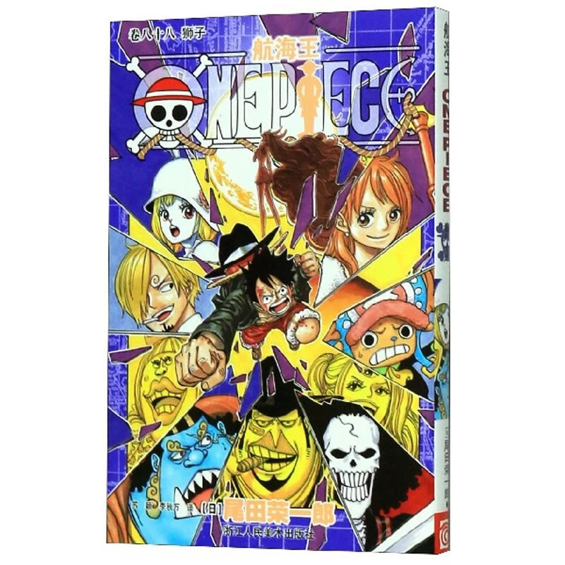 Подлинная манга-серия One Piece 1-108, аниме с горячей кровью, японский комикс, двумерная японская анимация