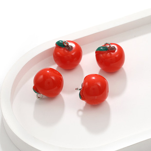 Japanese Sweet Acrylic Resin Fruit Apple Pendant Hand-made DIY Accessories